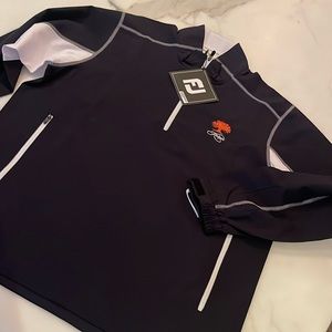 Footjoy sport wind shirt.  New with tags. Navy. Size men’s small. Kiawah logo
